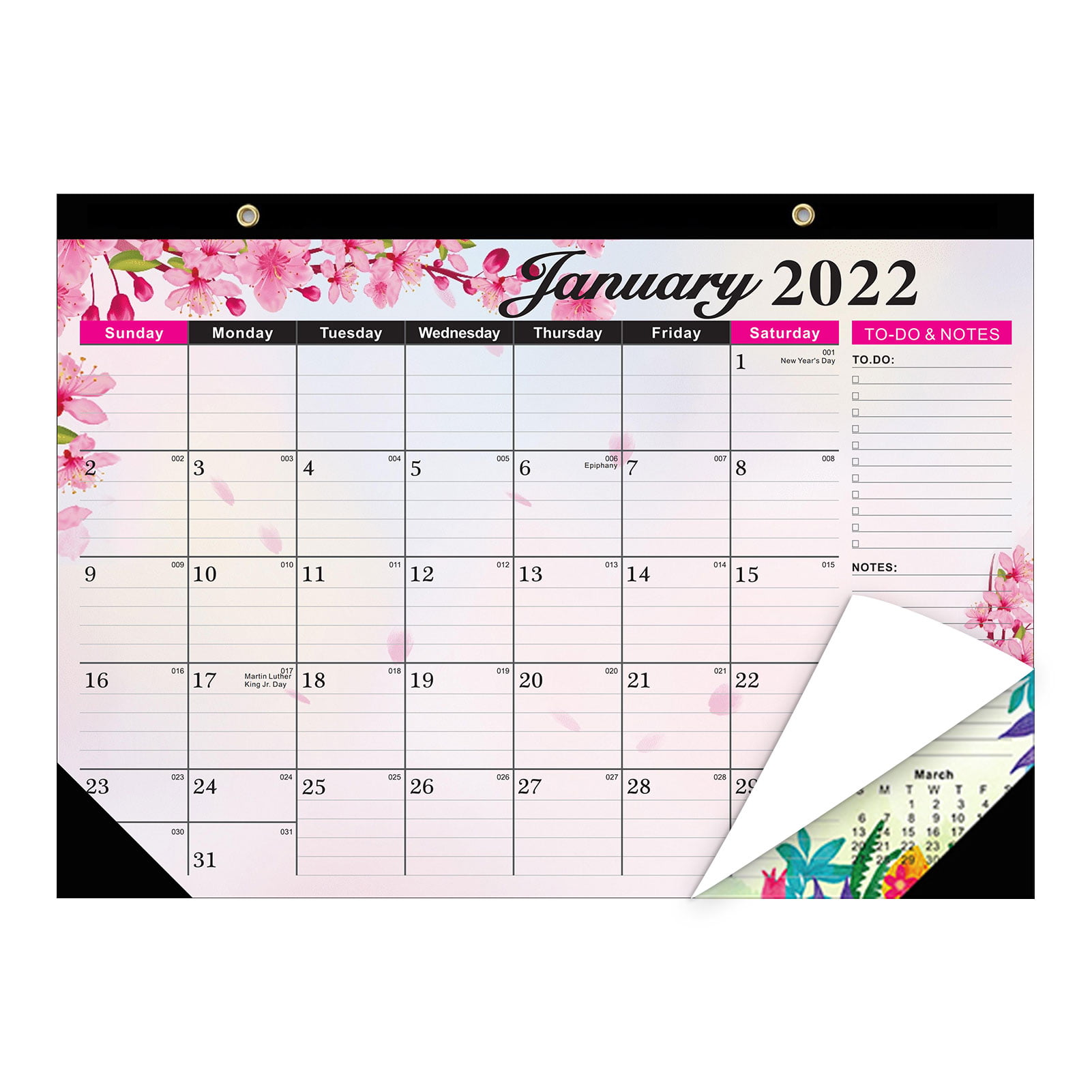 2021 Wall Calendar Citrus Colors Shopping List Notes Post Paper 