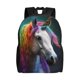 thumbnail image 1 of Fotbe Colorful Haired White Horse Mochila de Viaje para Laptop, Mochila Ejecutiva Delgada y Resistente 15.6", 1 of 8