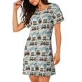 thumbnail image 2 of Balery Transport Train Camisón de manga corta con cuello redondo para mujer, cómodo y elegante., 2 of 6