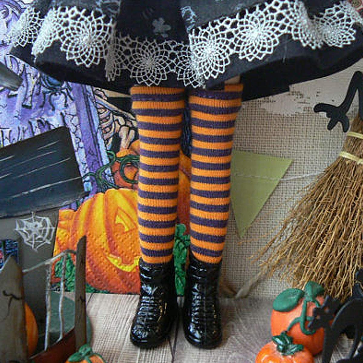 Pack De 3 Pares De Calcetines Largos A Rayas - Hasta La Rodilla, Poliéster Suave, Ideales Para Halloween Y Disfraces