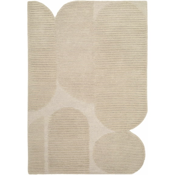 BoutiqueRugs Jesher Contemporary Area Rug - Ecru, Sandstone, Ivory - 5' x 7'6"