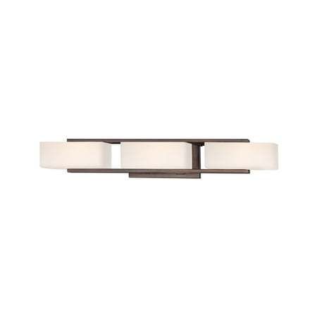 

Tuscana Tone Finish Bathroom Vanity 25 Wide White Opal Shade Glass G9 3 Light Fixture