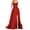 Red, variant on Black Women's Formal Dress Elegant Backless Long Dresses Crisn Satin Spaghetti Party Prom Dress Side Slit Wedding Evening Party Dress With Pockets Womens Dresses Size L