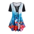 thumbnail image 1 of Talla grande de Talla Ombre Ombre Flower Flower Tunic Tee Rosegal Camisetas tallas grandes, 1 of 5