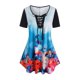 thumbnail image 1 of Talla grande de Talla Ombre Ombre Flower Flower Tunic Tee Rosegal Camisetas tallas grandes, 1 of 5