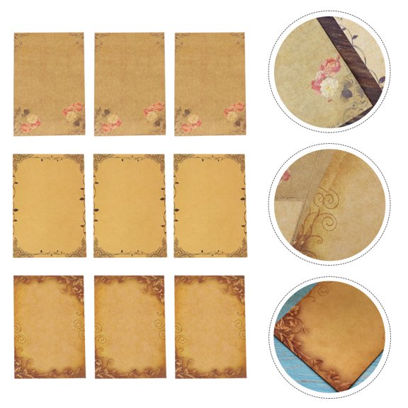 TAILTOSS 48 Sheets Old Fashioned Paper for Thank You Letters and Poems Rectangular Shape Paper Stationery