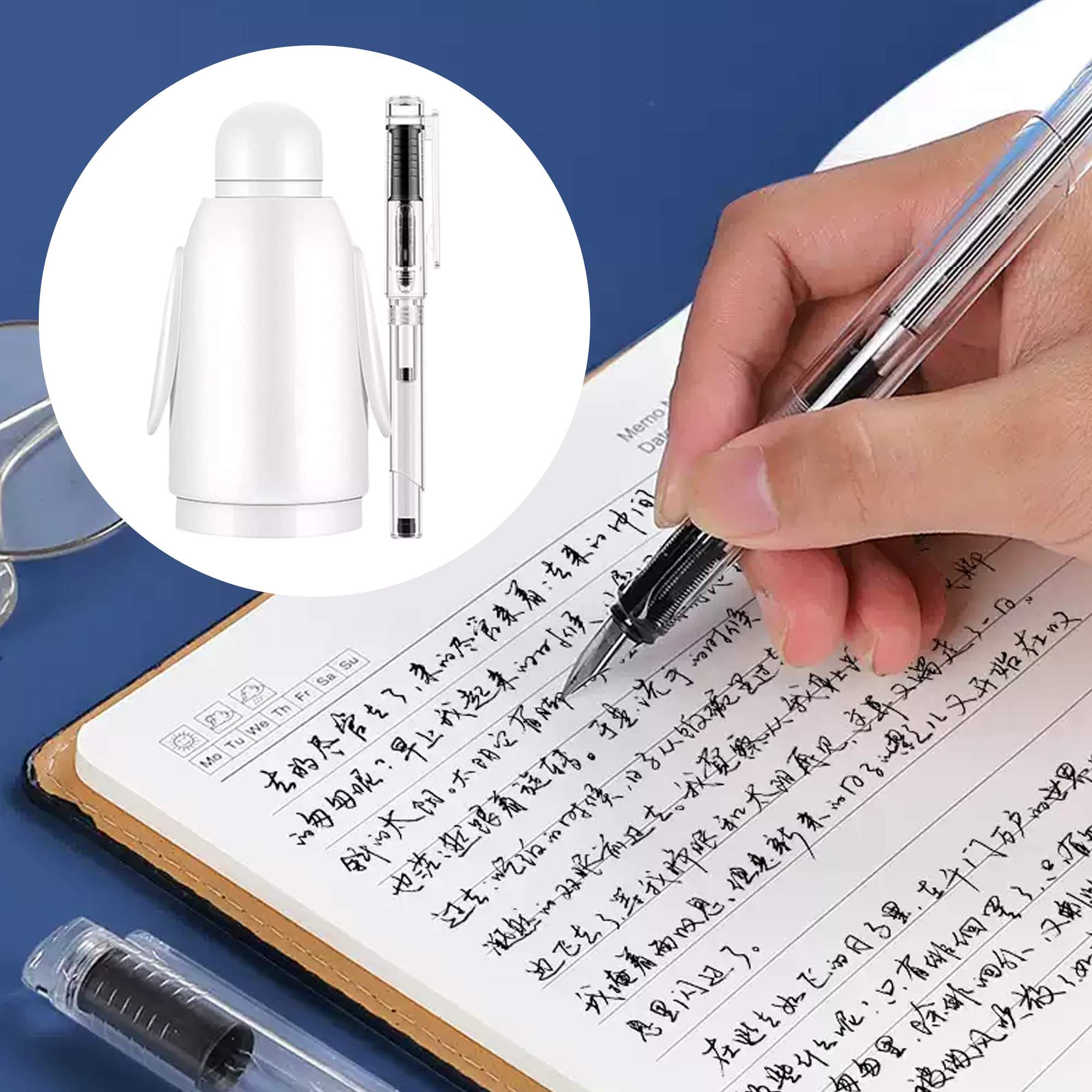 Autofill Ink Pen Automatic Ink Fountain Pen for Calligraphy Painting