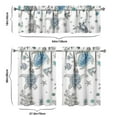 thumbnail image 6 of Kitchen Curtains 36 Inch Short - 3 Panel Set, Hawaiian Sea Turtle Ocean Design, Tropical Underwater Marine Life Print, Rod Pocket Window Curtain, Easy Wash, 6 of 6