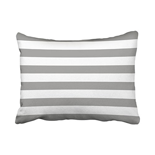 WinHome Rectangle Throw Pillow Covers Vintage Dark Gray And White