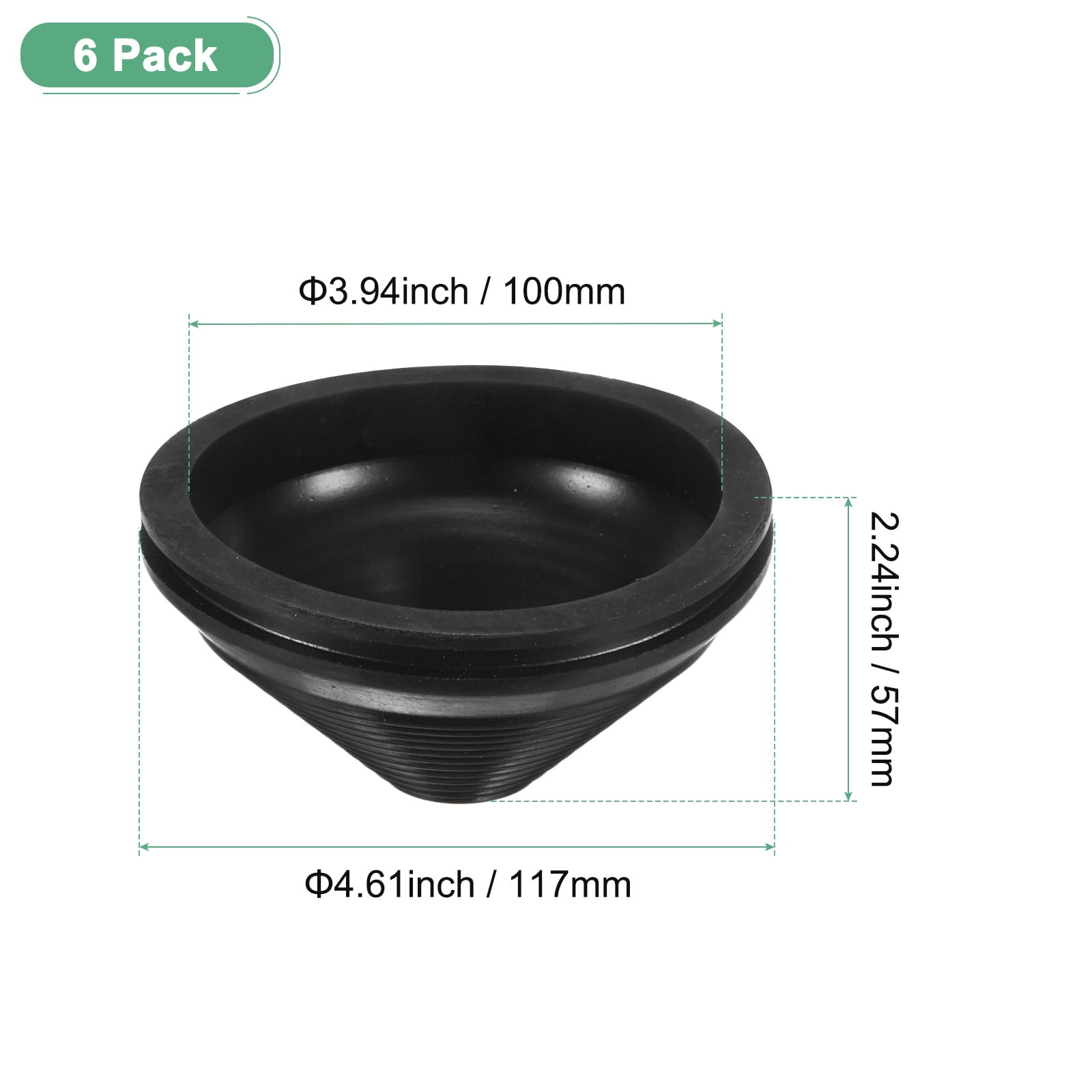 Uxcell 6-Pack Rubber Grommets for Wiring 110mm Tower Shaped Grommet