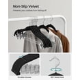 thumbnail image 3 of Nvzi Skirt Hangers, Set of 10 Velvet Hangers with Adjustable Clips, Pants Hangers, Space-Saving, Non-Slip for Skirts, Coats, Dresses, 16.7-Inch Long, Light Purple, 3 of 3