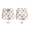 thumbnail image 3 of Balery Bulldog Face Pantalones cortos deportivos para mujer con forro y dos bolsillos, elásticos, para entrenamiento, gimnasio, yoga-Small, 3 of 7
