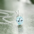 thumbnail image 3 of Gem Stone King 925 Sterling Silver Sky Blue Topaz Pendant Necklace for Women (2.00 Cttw, Oval 9X7MM, Gemstone Birthstone, With 18 inch Silver Chain), 3 of 4