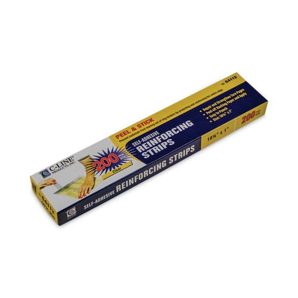 Self-Adhesive Reinforcing Strips, 10.75 x 1, 200/Box | Bundle of 2 Boxes