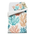 thumbnail image 2 of Coastal Coral Duvet Cover and Pillowcase Set for Single Bedding, Bedroom Accessories for Kids Teens, 2 of 5