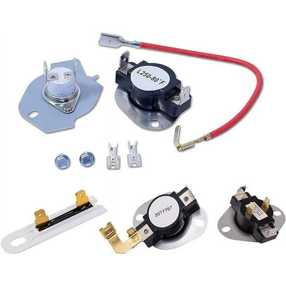 Siwdoy 279816 Dryer Thermostat Kit, 3387134 3977767 Dryer Thermostat and 3392519 Thermal Fuse Compatible with Whirlpool Dryer Replaces 3399693 WP3977767VP PS345113 AP6008325 WP3977393 3399848