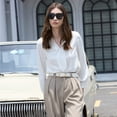 thumbnail image 2 of Fianmy Women Leather Belt with Gold Buckle, Fashion Ladies Leather Waist Belts for Pants Jeans Dress, 2 of 7