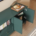 thumbnail image 3 of CBJCBJ 67"Mid-Century Modern TV Stand with Storage and Adjustable Partition , Media Console for TVs up to 75", Green, 3 of 9