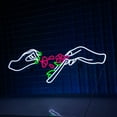 thumbnail image 3 of Glowneon Flower Roll Joint Hand Led Sign, Floral Roll Joint Hand Neon, 3 of 4