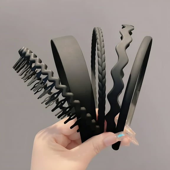 ACDANC 5pcs Women Headbands Face Washing Hair Bands Sports Headbands Plastic Headbands with Teeth