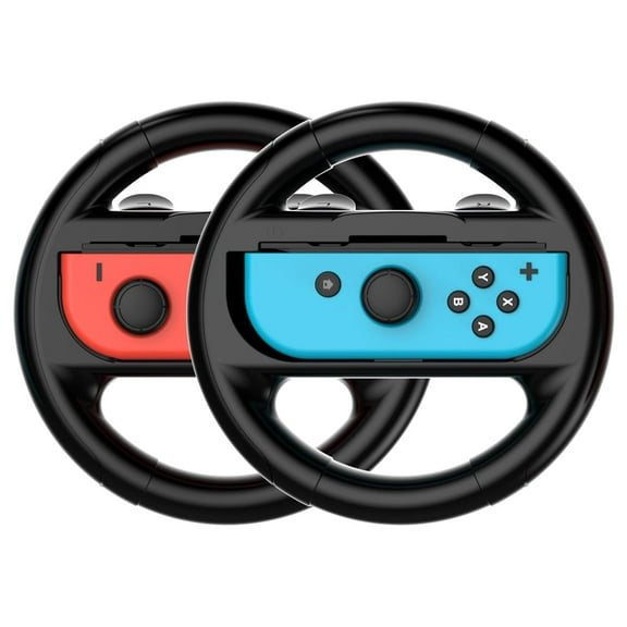 Steering Wheels for Nintendo Switch 2 Console JoyCons,Racing Wheels for NS2 Racing Games,Accessories for Switch 2 Joycon (2025),2X Black