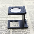 thumbnail image 2 of TFixol 10X 28mm Mini Zinc Alloy Folding Magnifier with Scale for Textile Optical Glass Foldable Magnifying Tool, 2 of 7