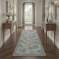 thumbnail image 5 of GENIMO 2' x 6' Runner Rug, Machine Washable Non Slip Low Pile Hallway Runner Rug for Kitchen Laundry Room, Garden Floral, Dusty Blue, 5 of 7