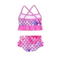 thumbnail image 3 of Girls Bathing Suits 2 Piece Swimsuit Summer Bikini Tankini Sets Beach Swimwear for 5-9 Years Kids Pink, 3 of 7