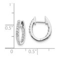 thumbnail image 2 of 14K White Gold Inside/Out Diamond Hinged Hoop Earrings, 2 of 2