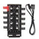 thumbnail image 1 of Concentrador de ventilador de chasis de PC, regulador de temperatura de computadora, concentrador de refrigeración de CPU de 4 pines para caja de computadora con interfaz Cable 4D PWM, 1 of 5