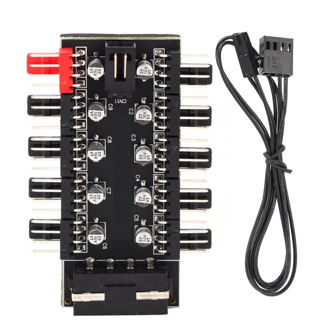 Metal Multiple Ports PWM Fan Hub, Practical Pwm PC Chassis Fan Hub, Computers For Computer Case With PWM Cable 4D Interface