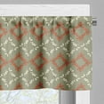 thumbnail image 3 of Ambesonne Geometric Valance Pack of 2, Rectangles Flowers, 54"X18", Sage Green Vermilion, 3 of 5