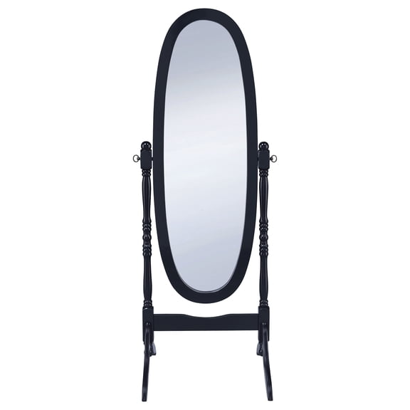 Foyet Wood Adjustable Full Length Cheval Mirror Black