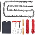 thumbnail image 1 of 53 Inch Hand Rope Chain Saw Sharp Manual Tree Limb Chain Saw with 68 Teeth Folding Pocket Rope Chainsaw Tree Cutting Tool for Gardening Camping Survival Gear, 1 of 11