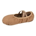 thumbnail image 2 of Stelle Ballet Shoes Highly Elastic Canvas Ballerina Dance Slippers for Toddler Girls Little Kid,Tan, 2 of 5