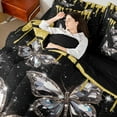 thumbnail image 4 of Castle Fairy Abstract Butterfly 7-Piece Twin Bedding Sets for Girls Teens Boys Women,Sparkling Sequin Crystal Bedding Comforter Set,Bling Glitter Breathable Sheet Sets,Microfiber Bedroom Decor, 4 of 8