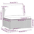 thumbnail image 4 of vidaXL 4 Piece Garden Lounge Set with Cushions Brown Poly Rattan, 4 of 5