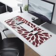thumbnail image 2 of Long Mouse Pads for Desk,Red Floral and Petal Pattern Desk Mats on Top Of Desks, Desk Mouse Pad Extra Large with 3mm Non-Slip Base and Stitched Edge for Gaming,Office,Work,Home 31.5"x11.8", 2 of 6