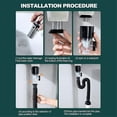 thumbnail image 1 of Bathroom Sink Drain Kit with Flexible Expandable P-Trap Sink Drain Pipe Tube Anti-Odor Bathroom Sink Drain Pipe, 1 of 5