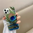 thumbnail image 2 of Peacock Feather Case Compatible with iPhone 13 Pro Max,Unique Trendy Design TPU Bumper Cover Case, 2 of 5