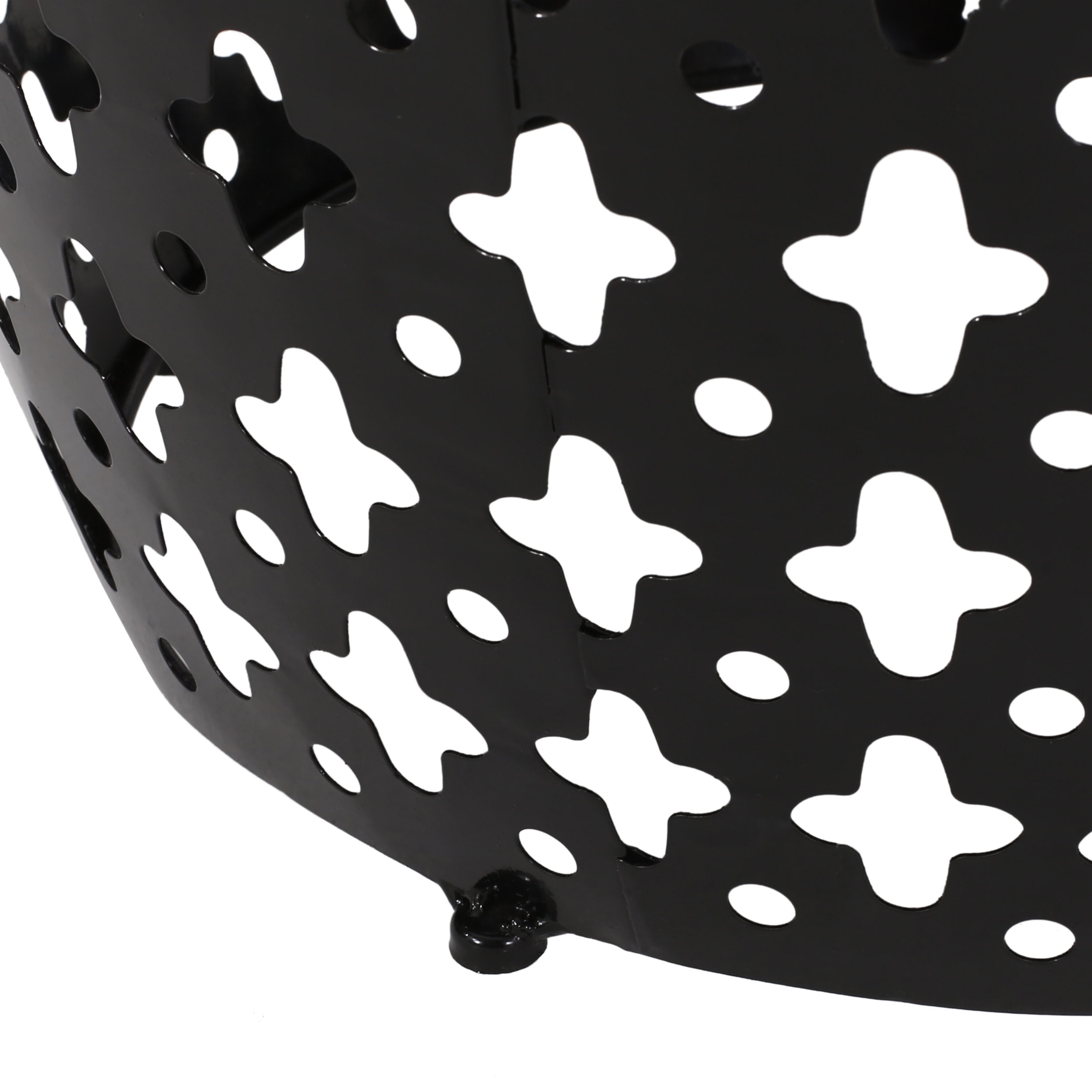 Lorent Metal Outdoor Side Table, Black
