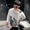 thumbnail image 2 of Camisetas para hombre, camisetas con gráficos de manga corta con dibujos animados, ropa blanca estampada para hombre, sudaderas con grafiti, anime It Xl, corte regular, algodón, nuevas A, 2 of 5