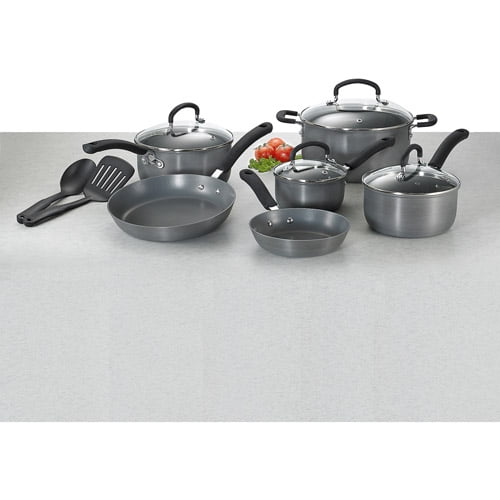 TFal 12Piece Signature Hard Anodized Cookware Set, Aluminum