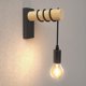 thumbnail image 1 of Aplique Murale Interieur, Industrielle Mtal Et Bois Lampe Murale Vintage Pour Chambre Salon Restaurant Cuisine Couloir Bar, E27, Noir, 220v clas, 1 of 5