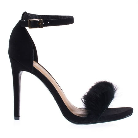 

Truelove39M Fluffy Faux Feathery Fur High Heel Dress Sandal