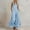 Light Blue, variant on Women's Sleeveless Wide Leg Jumpsuit Square Neck Ruffle Hem Overalls with Pockets Casual Boho Jumpsuit for All-Season Daily & Vacation Wear(White,2XL)