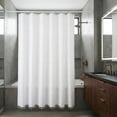thumbnail image 6 of REGALWOVEN 3D Geometric Texture Shower Curtain Sets with Tassels for Bathroom Decor White 72"W x 72"L, 6 of 7