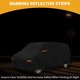 thumbnail image 3 of Funda para auto impermeable para todo clima, protección exterior contra el sol y la lluvia, con tiras reflectantes, negra para Ford Transit, 3 of 7