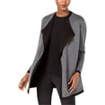 thumbnail image 1 of Anne Klein Womens Drapey Cardigan Sweater, Grey, X-Large, 1 of 1