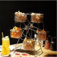 thumbnail image 1 of 1Pcs Food Rack+5 Cup Stainless Steel Ferris Wheel Food Rack Snack Rack Vintage Frame Party Rotatable Pastry Cupcake, 1 of 5